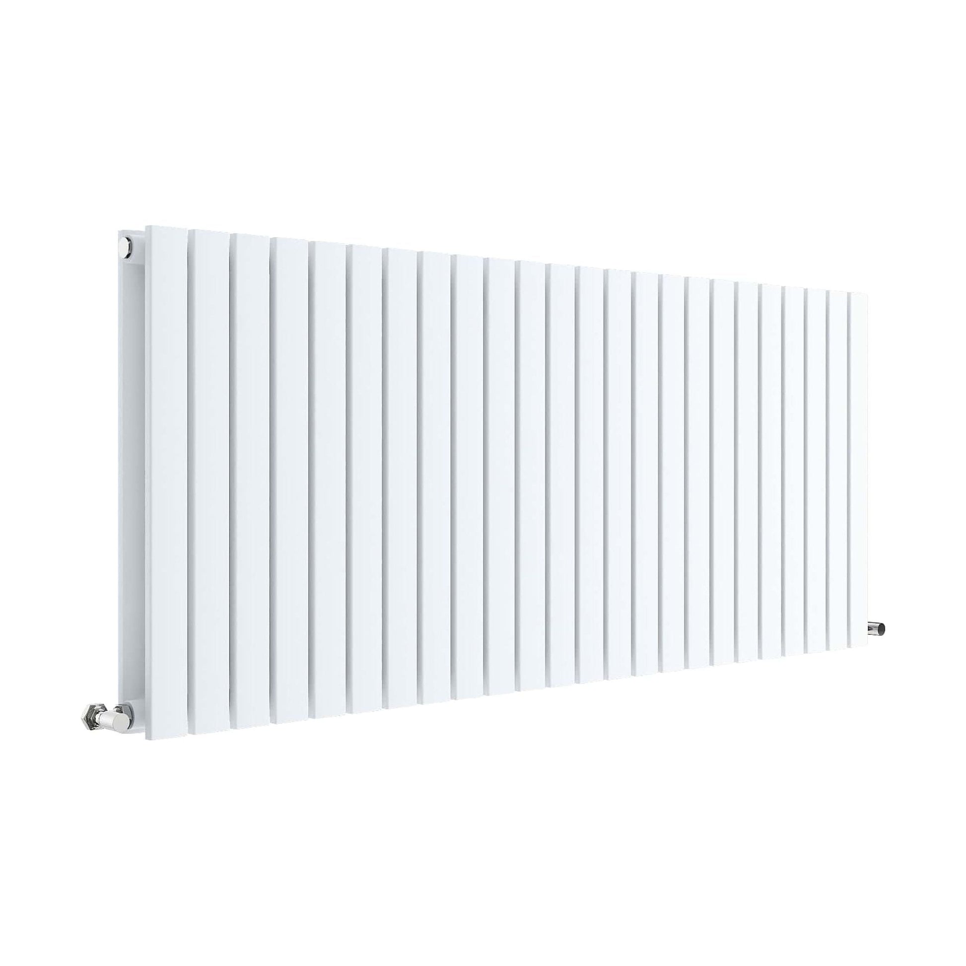 [BHLUW59D] Edingale Contemporary Square Horizontal Double Panel Radiator - Choice of Size and Colour - Cutout