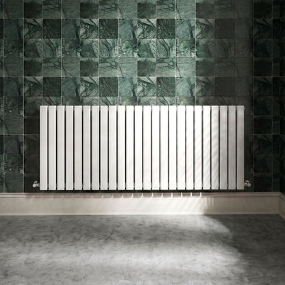 [BHLUW59D] Edingale Contemporary Square Horizontal Double Panel Radiator - Choice of Size and Colour - Silo