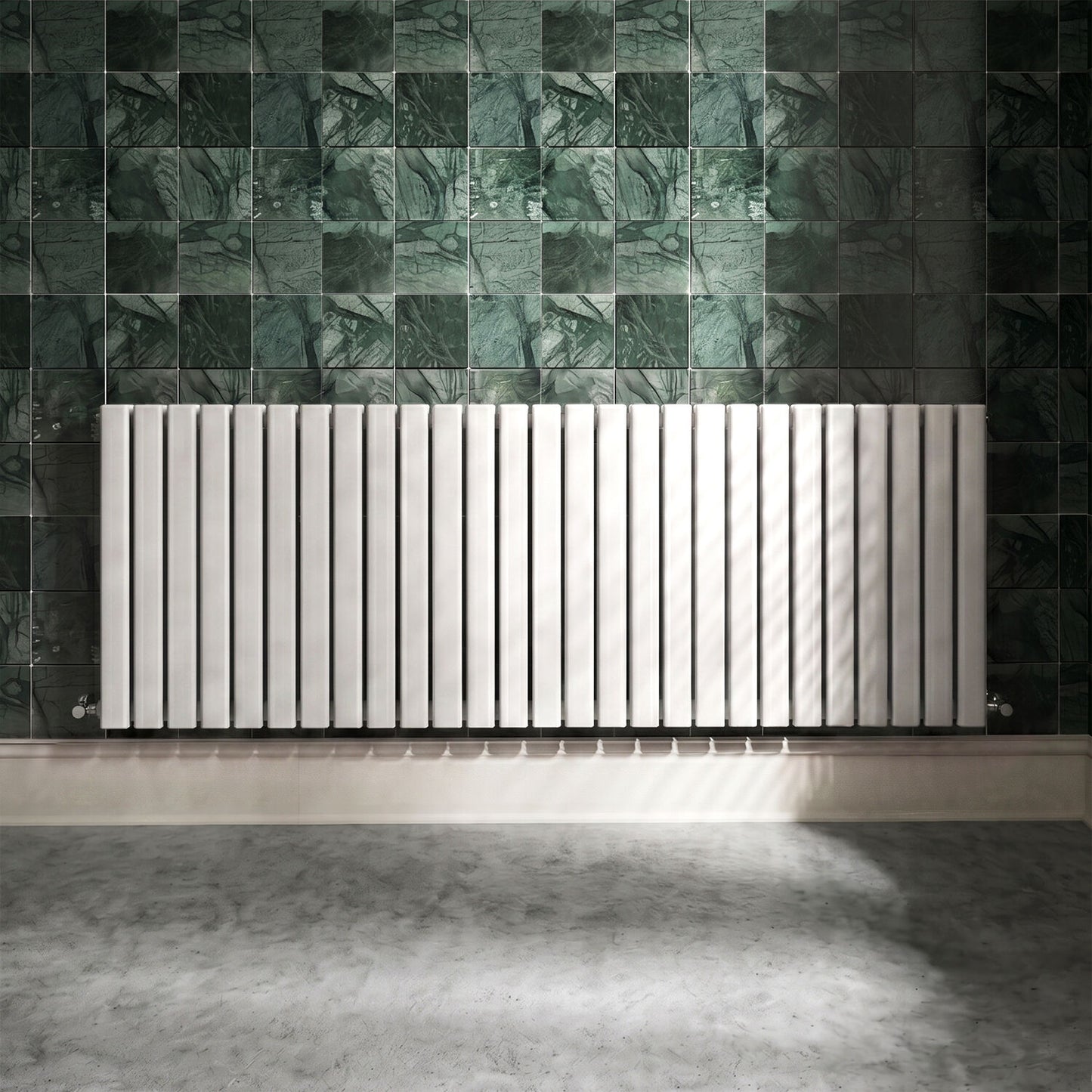 [BHLUW60D] Edingale Contemporary Square Horizontal Double Panel Radiator - Choice of Size and Colour - Silo