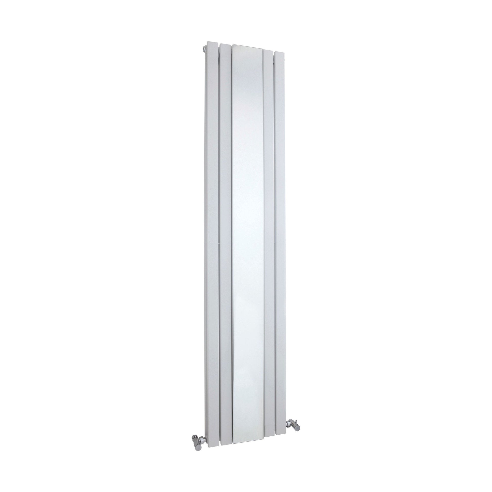 [BHLUW64] Edingale Square Vertical Double Panel Radiator with Mirror, 3344 BTU, 1800mm x 354mm - Choice of Colour - Cutout