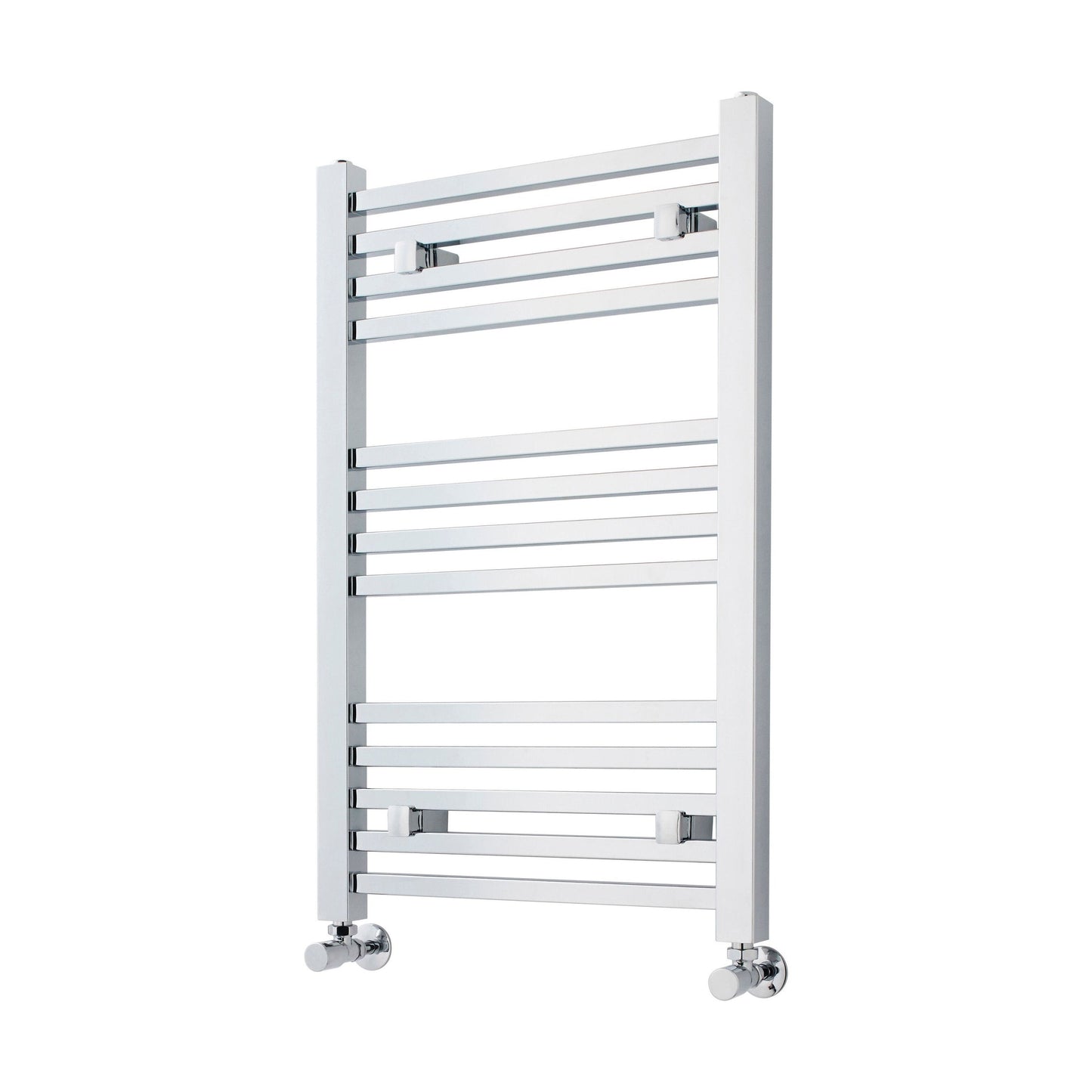 [BHSL108] Balterley Contemporary Heated Vertical Towel Ladder Rail with Square Rails, 782 BTU, 800mm x 500mm Bathroom Radiator - Chrome - Cutout