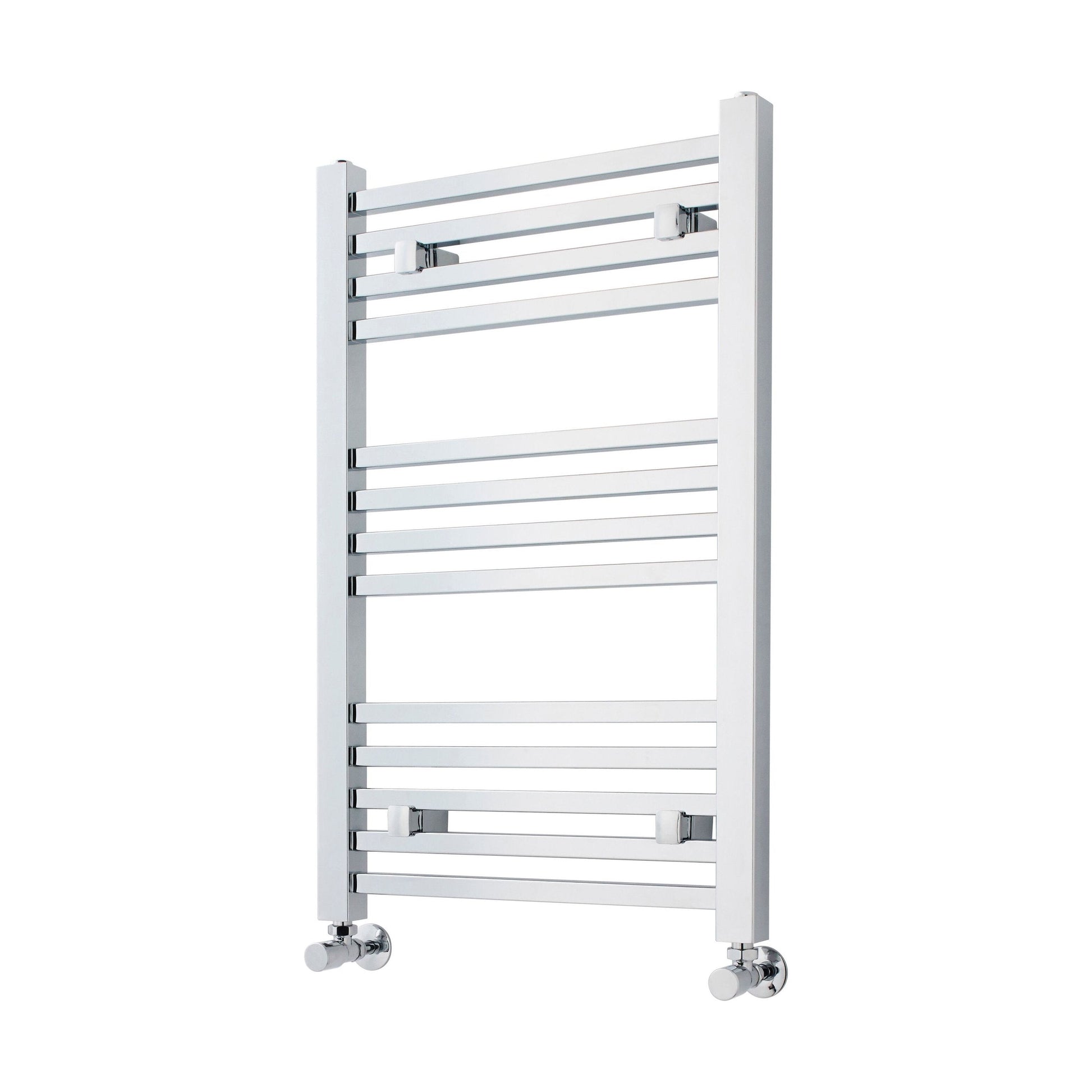 [BHSL108] Balterley Contemporary Heated Vertical Towel Ladder Rail with Square Rails, 782 BTU, 800mm x 500mm Bathroom Radiator - Chrome - Cutout