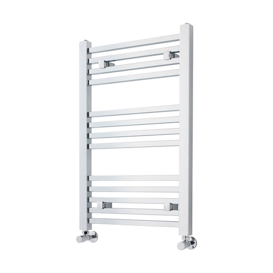 [BHSL108] Balterley Contemporary Heated Vertical Towel Ladder Rail with Square Rails, 782 BTU, 800mm x 500mm Bathroom Radiator - Chrome - Cutout