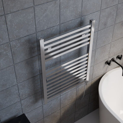 [BHSL150] Electric Vertical Square Towel Rail with 14 Rails - 690mm x 500mm - 200 Watt - Chrome - Lifestyle 2