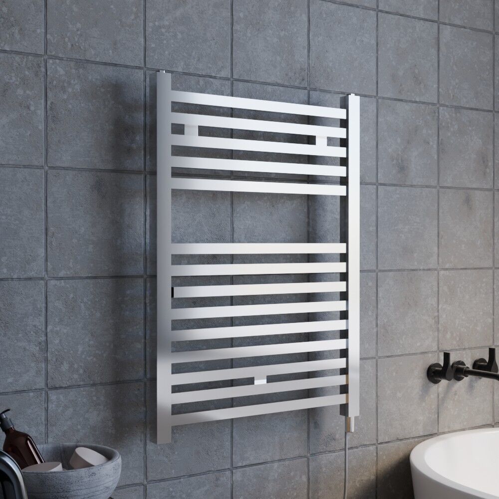 [BHSL150] Electric Vertical Square Towel Rail with 14 Rails - 690mm x 500mm - 200 Watt - Chrome - Lifestyle 3