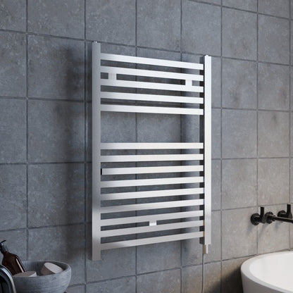 [BHSL150] Electric Vertical Square Towel Rail with 14 Rails - 690mm x 500mm - 200 Watt - Chrome - Lifestyle 3