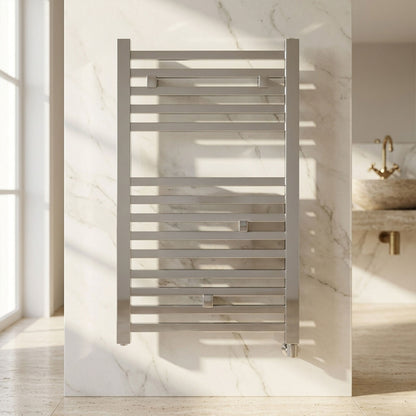 [BHSL150] Sugnall Electric Vertical Square Towel Rail with 14 Rails - 690mm x 500mm - 200 Watt - Chrome - Silo