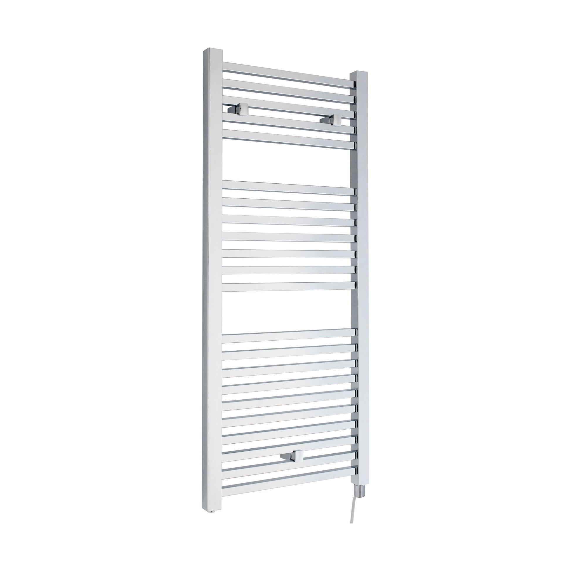 [BHSL151] Electric Vertical Square Towel Rail with 22 Rails - 1110mm x 500mm - 300 Watt - Chrome - Cutout