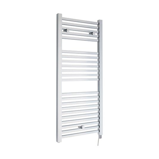 [BHSL151] Electric Vertical Square Towel Rail with 22 Rails - 1110mm x 500mm - 300 Watt - Chrome - Cutout