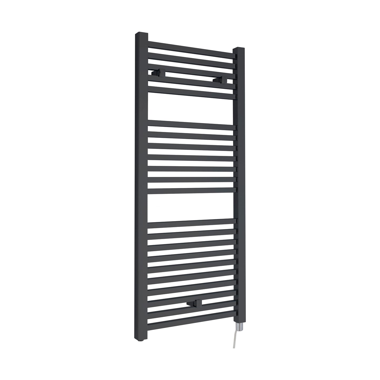 [BHSL153] Electric Vertical Square Towel Rail with 22 Rails - 1110mm x 500mm - 500 Watt - Anthracite - Cutout