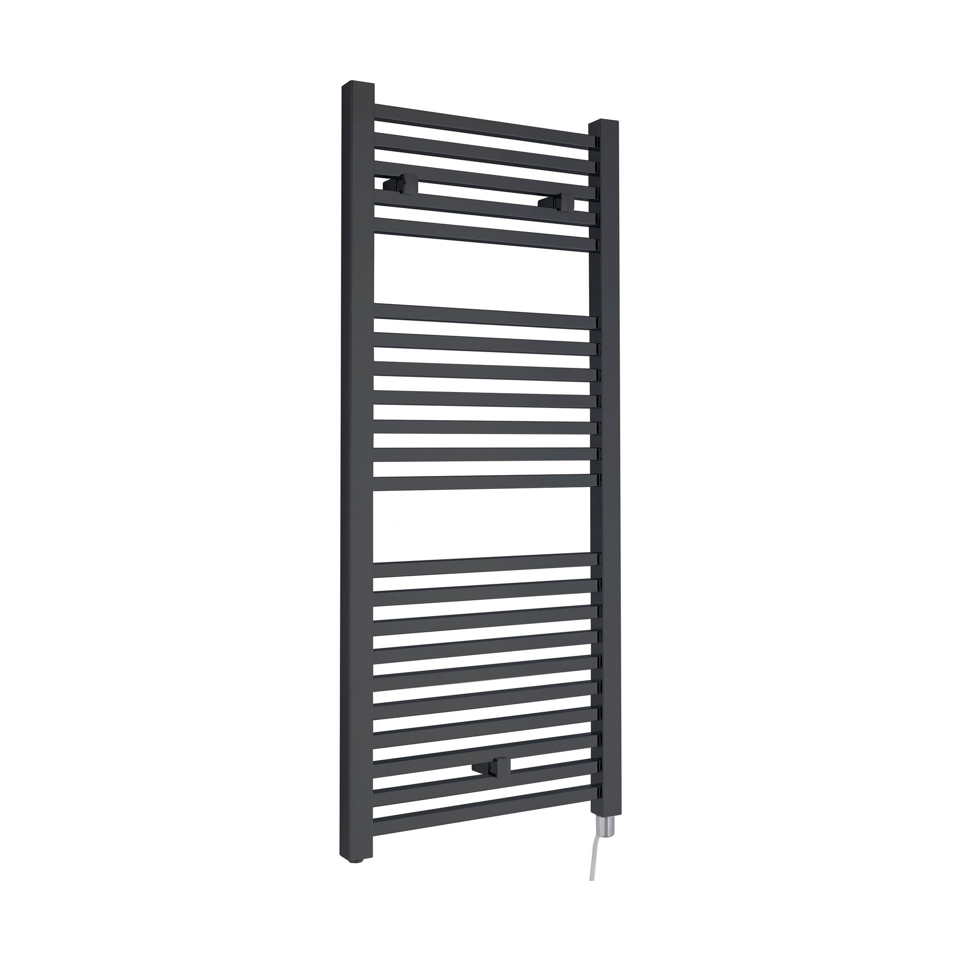 [BHSL153] Electric Vertical Square Towel Rail with 22 Rails - 1110mm x 500mm - 500 Watt - Anthracite - Cutout