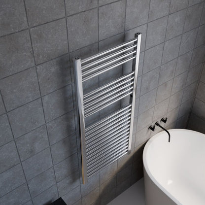 [BHSL382] Heated Vertical Towel Rail with Straight Rails - 1096 BTU - 1100mm x 500mm - Chrome - Lifestyle 2