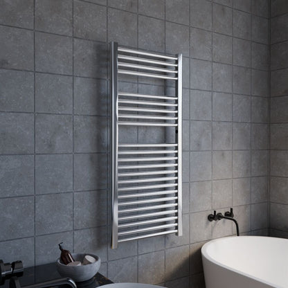 [BHSL382] Heated Vertical Towel Rail with Straight Rails - 1096 BTU - 1100mm x 500mm - Chrome - Lifestyle 3