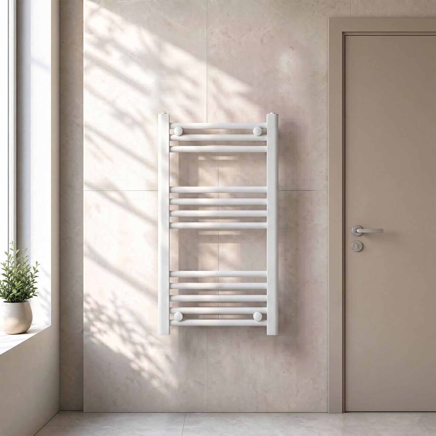 [BHSL95080] Balterley Straight Towel Radiator - 800 x 500mm - Silo