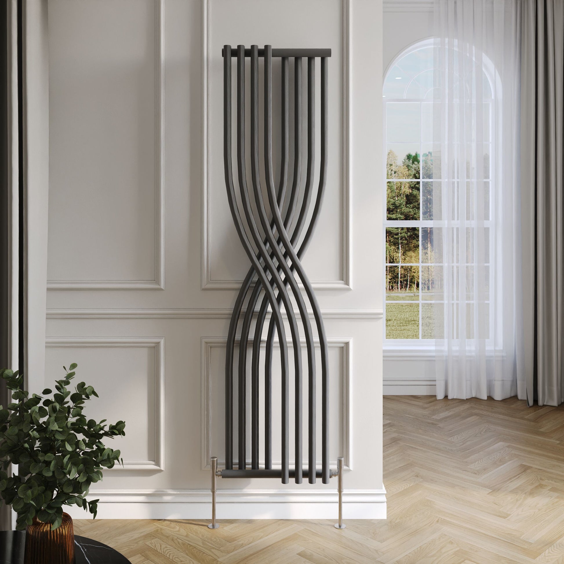 [BHSPA94] Balterley Spirit Curved Designer Radiator, 1775mm x 450mm - Gloss White - Lifestyle 1