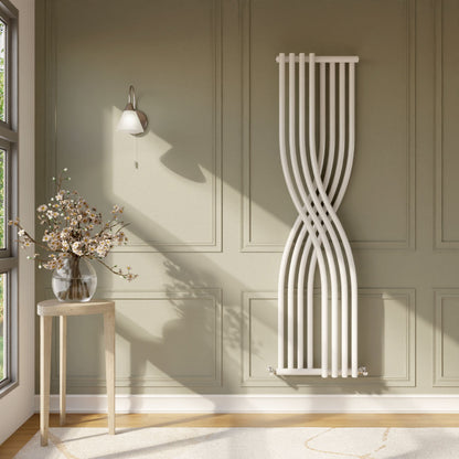 [BHSPW94] Balterley Spirit Curved Designer Radiator, 1775mm x 450mm - Gloss White - Lifestyle 1