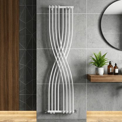 [BHSPW94] Porthill Contemporary Curved Designer Radiator, 1775 x 450mm, Choice of Finish - Silo