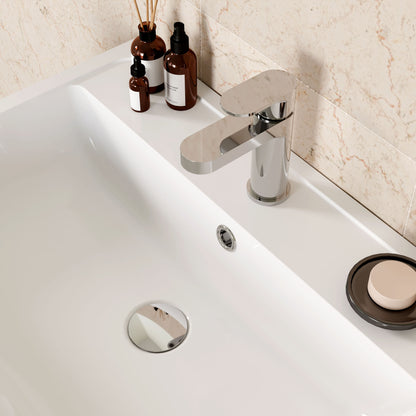 Binsey Mini Basin Mixer With Push Button Waste
