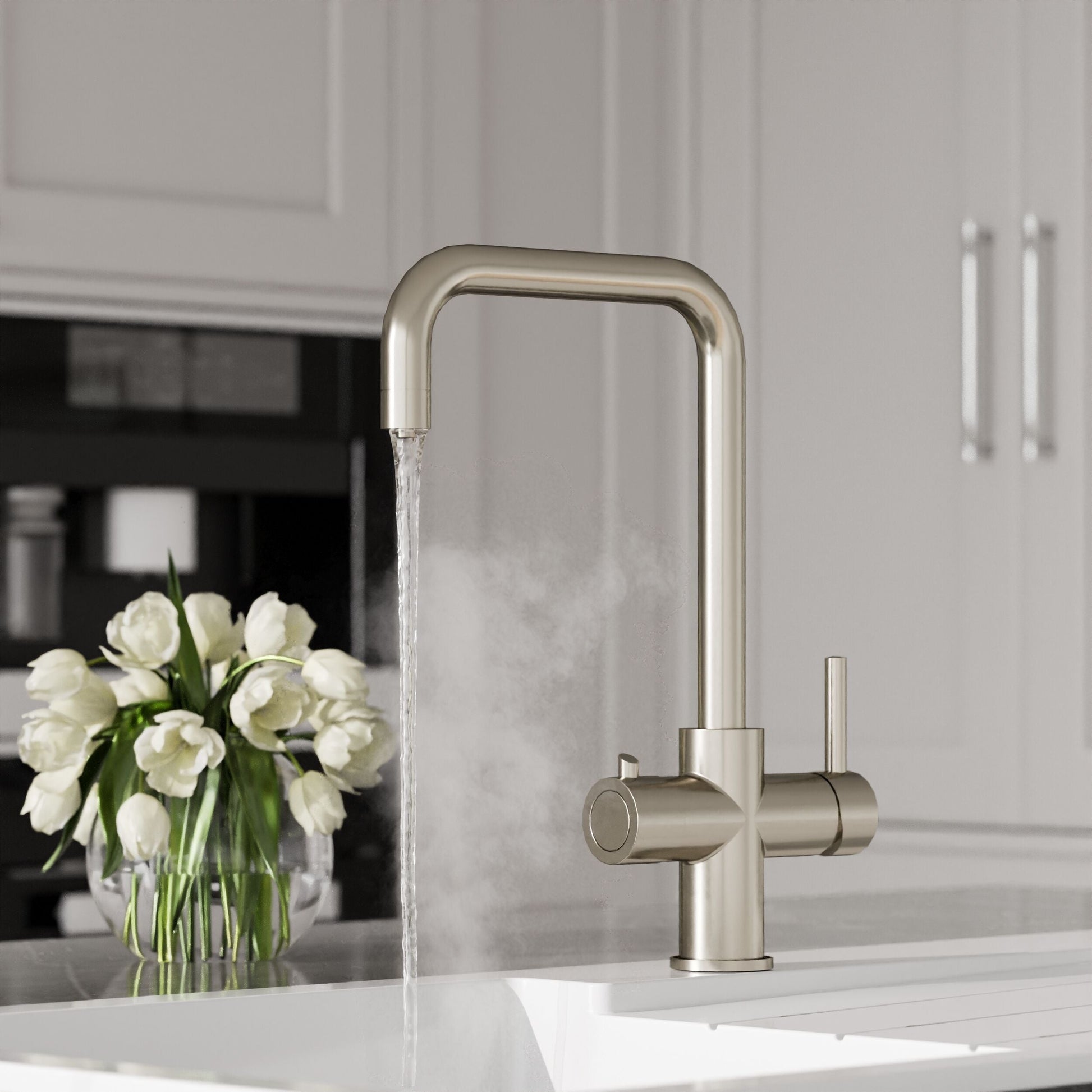 [BKHT1205DL] Fulford 3 in 1 Boiling Water Tap Kit, Instant Hot Water Tap with Dual Lever Handles, Tank and Filter - Choice of Colour - Lifestyle 1