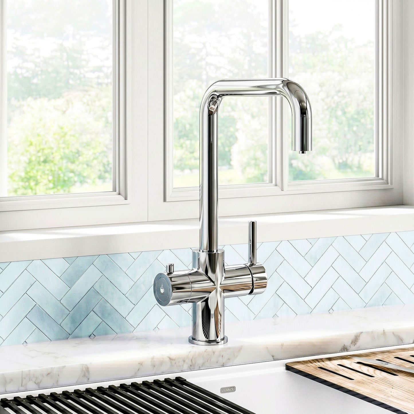 [BKHT305DL] Fulford 3 in 1 Boiling Water Tap Kit, Instant Hot Water Tap with Dual Lever Handles, Tank and Filter - Choice of Colour - Silo
