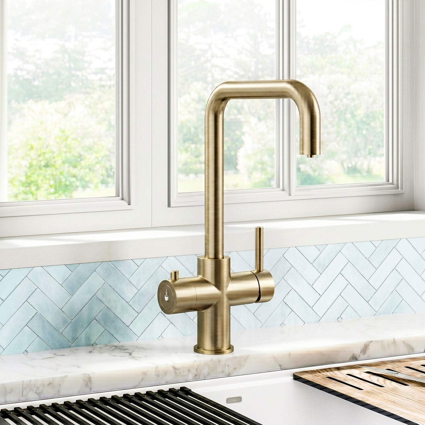 [BKHT805DL] Fulford 3 in 1 Boiling Water Tap Kit, Instant Hot Water Tap with Dual Lever Handles, Tank and Filter - Choice of Colour - Silo