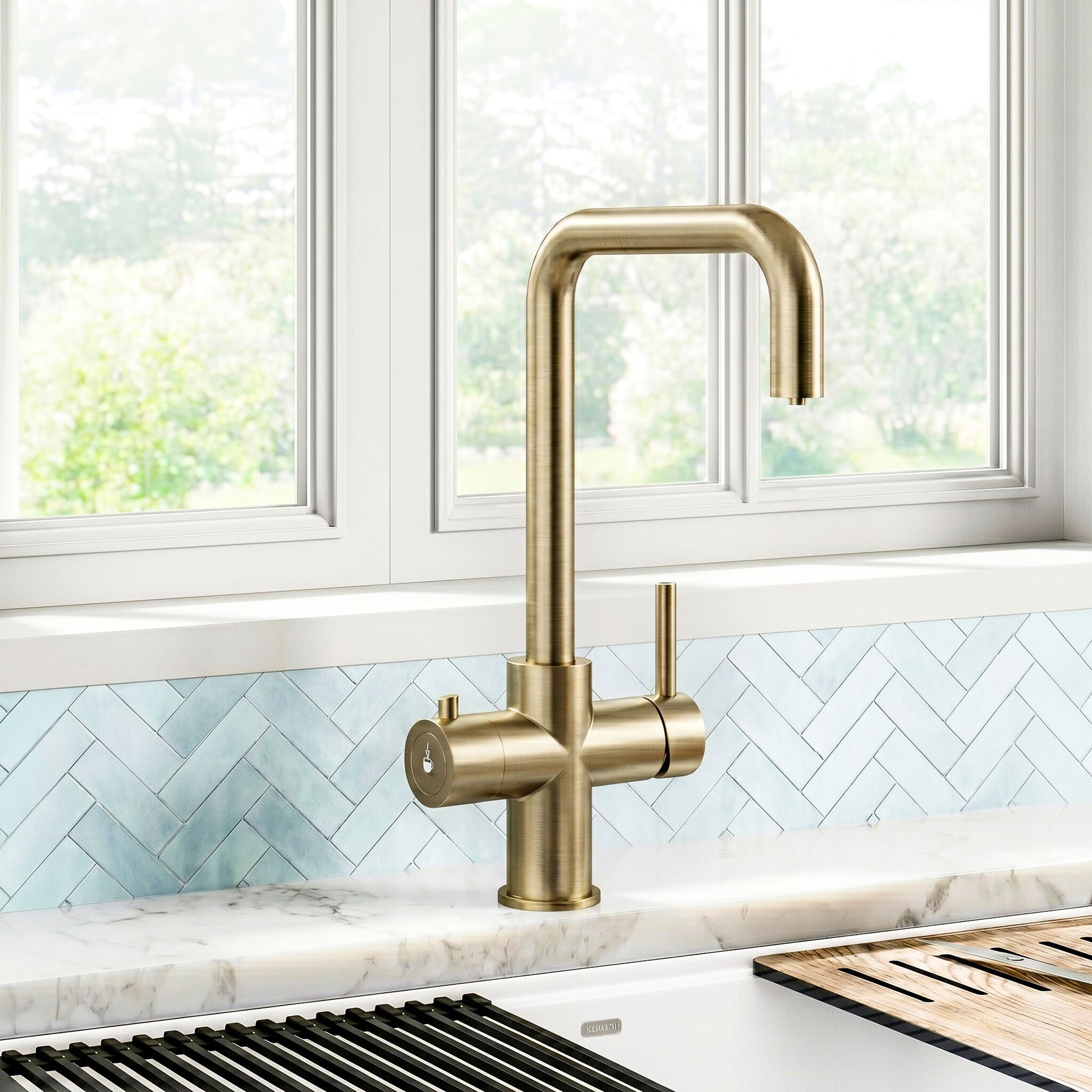 [BKHT805DL] Fulford 3 in 1 Boiling Water Tap Kit, Instant Hot Water Tap with Dual Lever Handles, Tank and Filter - Choice of Colour - Silo