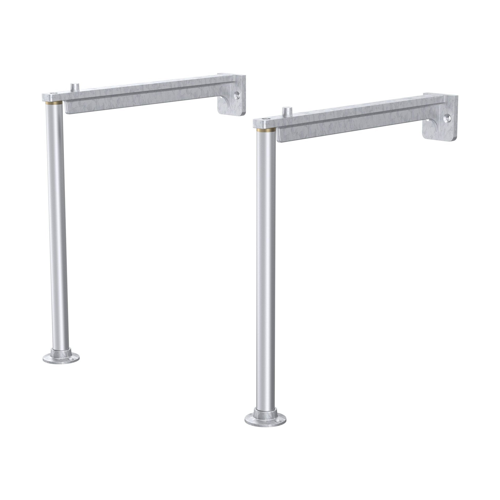 [BKL301] Traditional Cleaner Sink Legs and Bracket (Sink Not Included) - Brushed Stainless Steel - Cutout