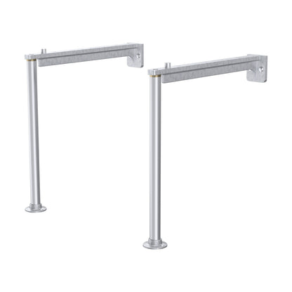 [BKL301] Traditional Cleaner Sink Legs and Bracket (Sink Not Included) - Brushed Stainless Steel - Cutout