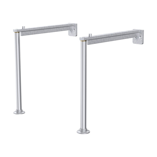 [BKL301] Traditional Cleaner Sink Legs and Bracket (Sink Not Included) - Brushed Stainless Steel - Cutout