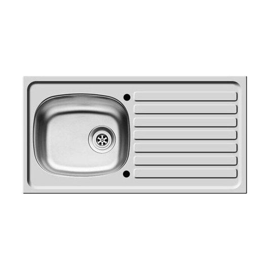 [BKS165801] Contemporary Reversible 1 Bowl Stainless Steel Kitchen Sink, 940mm - Cutout