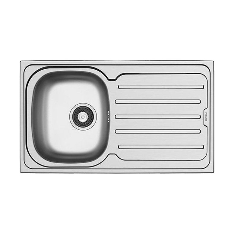 [BKS186601] Contemporary Stainless Steel Kitchen Sink with Drainer, 860 x 500mm - Cutout