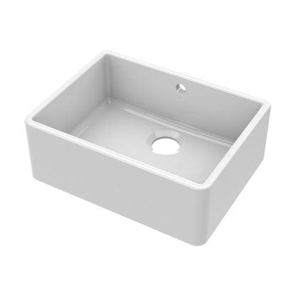 [BKS202] Single Bowl Fireclay Ceramic Butler Kitchen Sink with Overflow - 595mm - Cutout