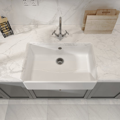 1 Bowl Fireclay Butler Kitchen Sink Overflow &  Waste - 795mm
