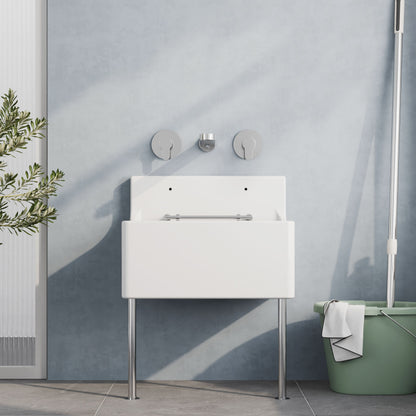 [BKS233] Single Bowl  Fireclay Ceramic Cleaner Sink w.Grid - Multiple Sizes and Accessories - Lifestyle 1