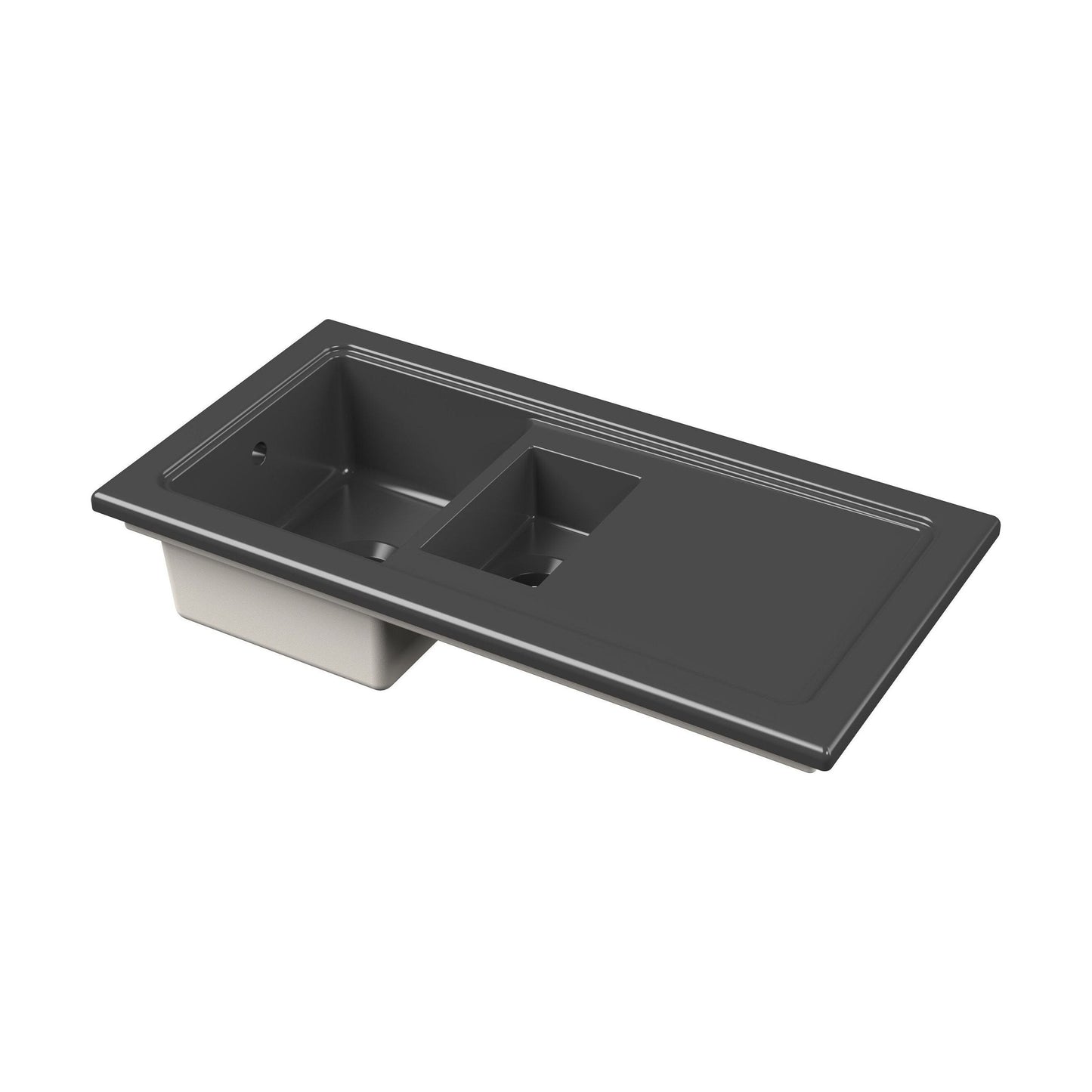 [BKS248] 101cm Inset Counter Top Fireclay Ceramic Kitchen Sink - Multiple Options Available - Cutout
