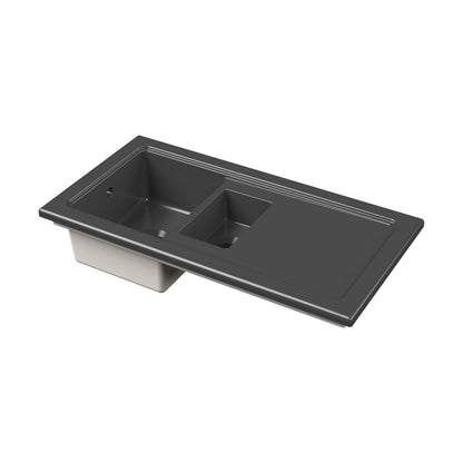[BKS248] 101cm Inset Counter Top Fireclay Ceramic Kitchen Sink - Multiple Options Available - Cutout