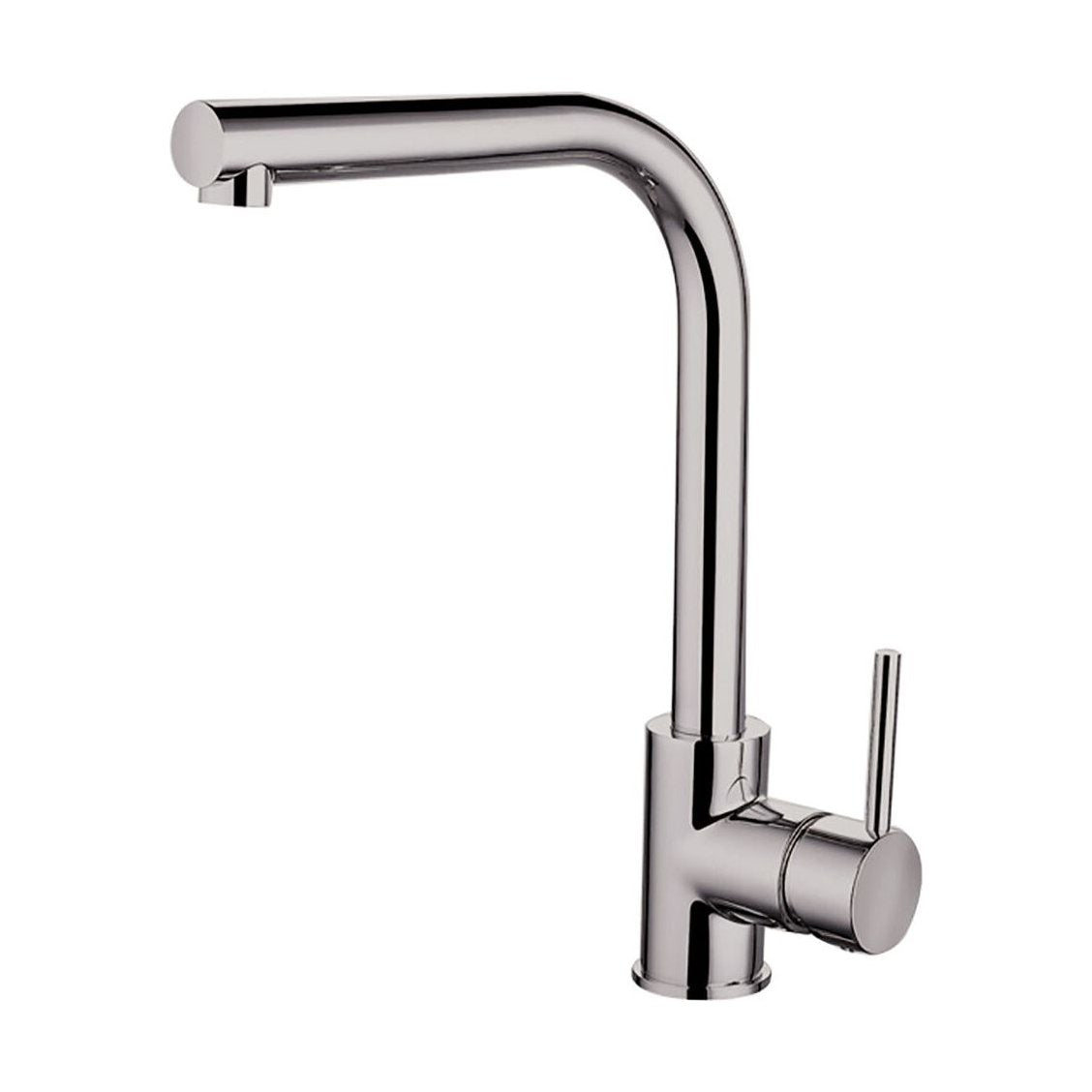 [BKT003BN] Traditional Single Lever Kitchen Mixer Tap - Brushed Nickel - Cutout