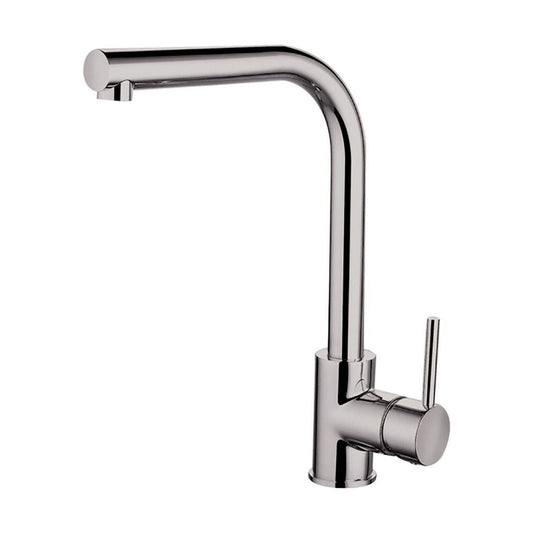 [BKT003BN] Traditional Single Lever Kitchen Mixer Tap - Brushed Nickel - Cutout