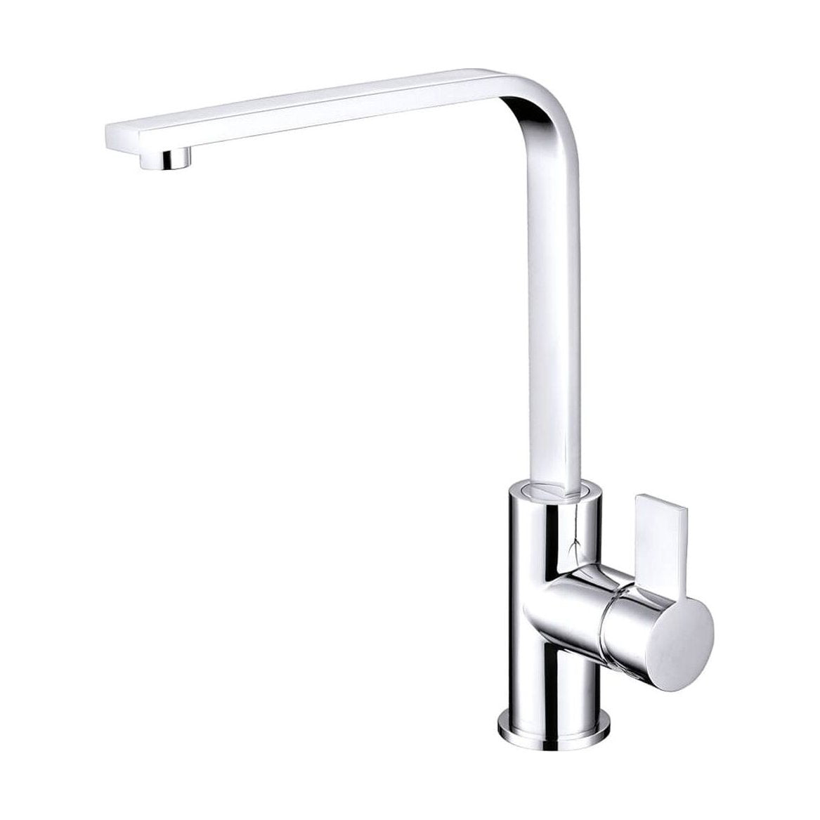 [BKT014] Contemporary Single Lever Kitchen Mixer Tap - Chrome - Cutout
