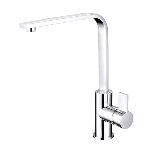 [BKT014] Contemporary Single Lever Kitchen Mixer Tap - Chrome - Cutout