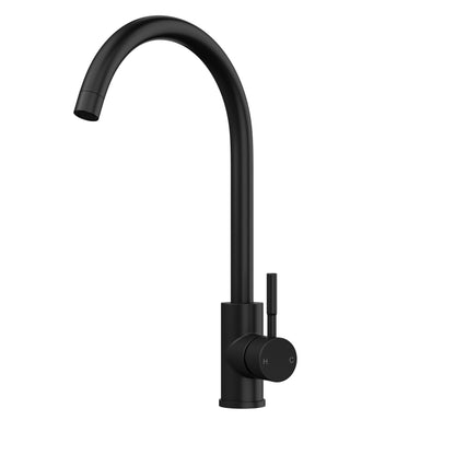 [BKT1311] Modern Round Single Lever Kitchen Sink Mixer Tap - Top Fix Installation, 355 x 90 x 245mm, Chrome Finish - Cutout