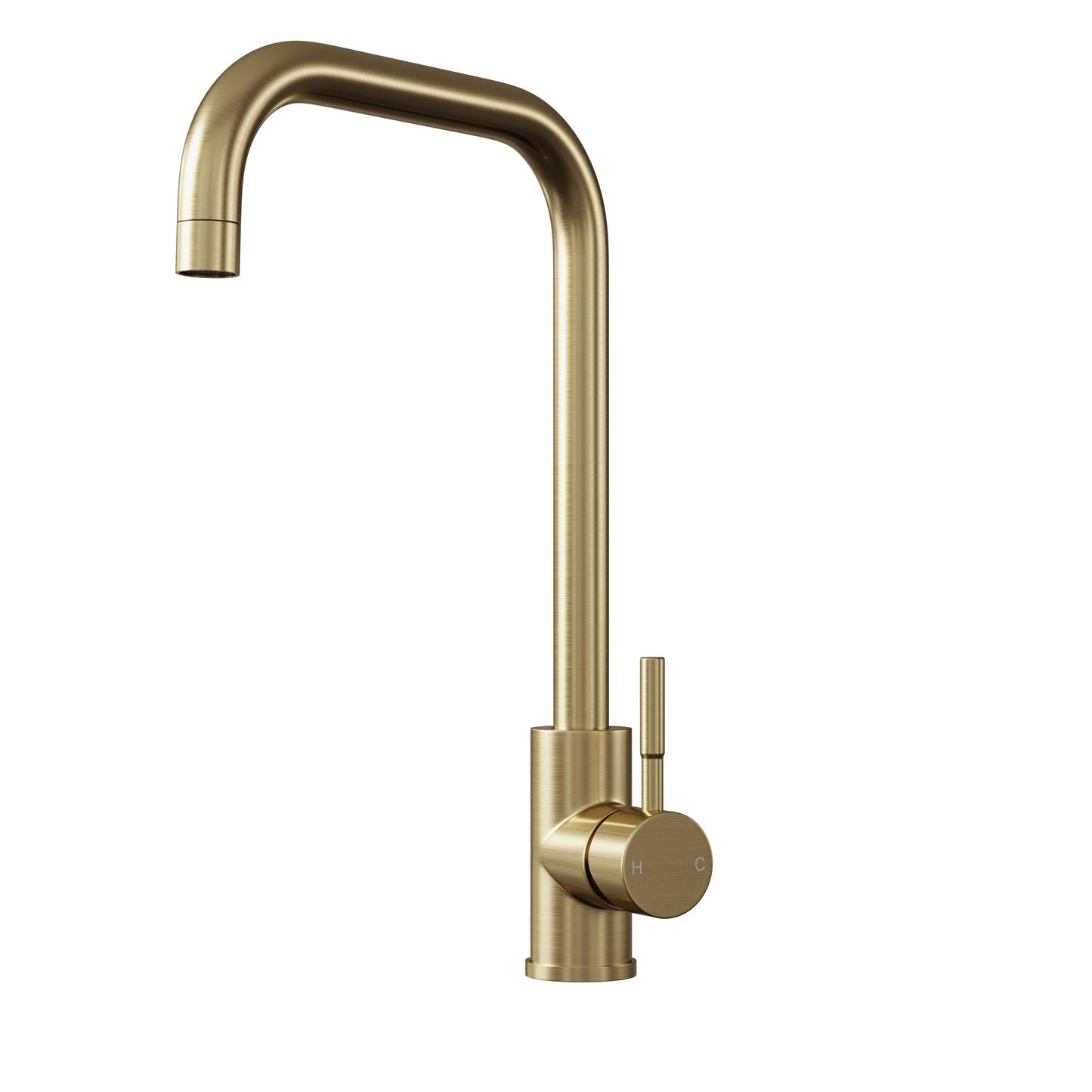 [BKT1327] Modern Square Single Lever Kitchen Sink Mixer Tap - Top Fix Installation, 352 x 90 x 245mm, Chrome Finish - Cutout