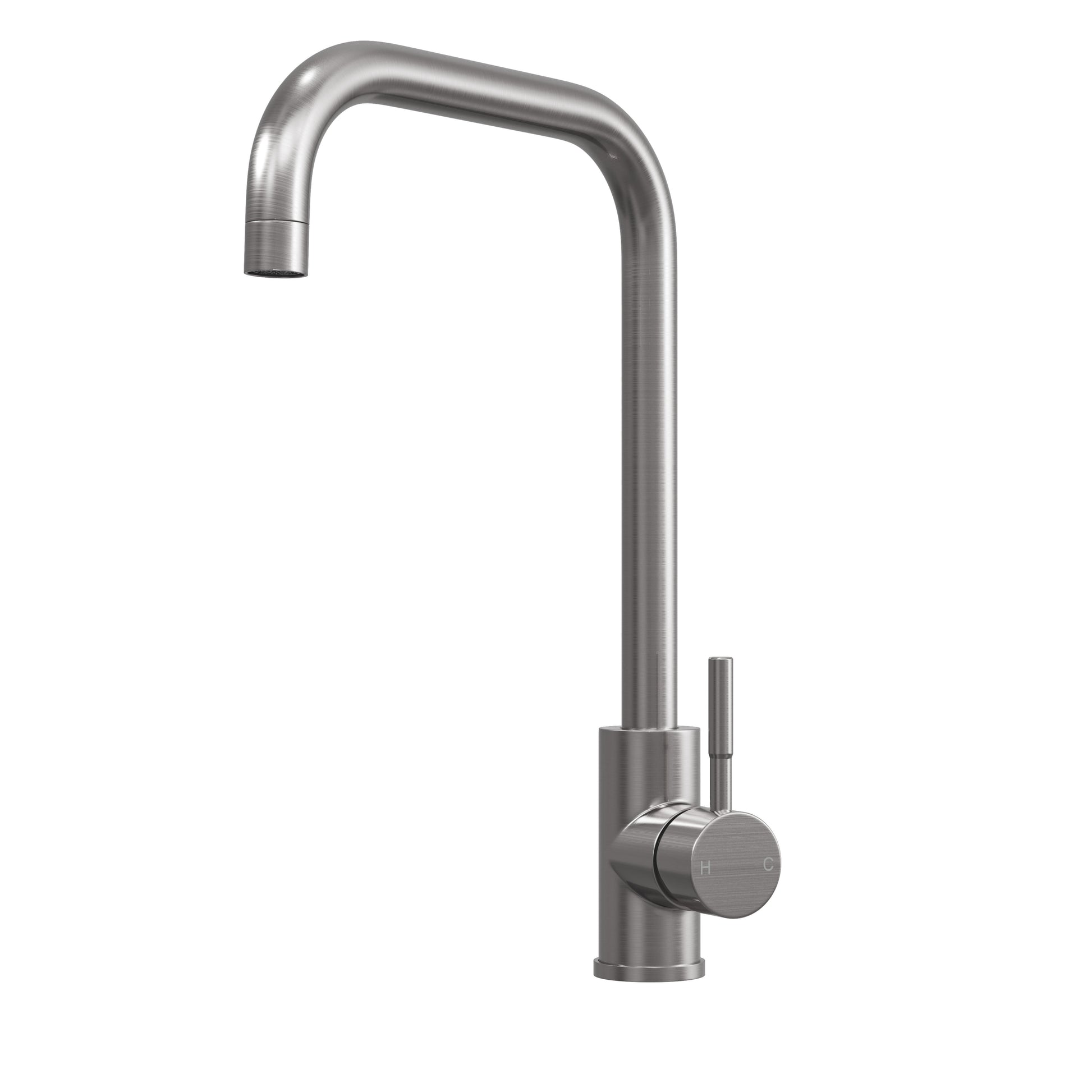 [BKT1328] Modern Square Single Lever Kitchen Sink Mixer Tap - Top Fix Installation, 352 x 90 x 245mm, Chrome Finish - Cutout