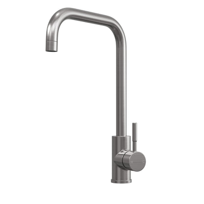 [BKT1328] Modern Square Single Lever Kitchen Sink Mixer Tap - Top Fix Installation, 352 x 90 x 245mm, Chrome Finish - Cutout