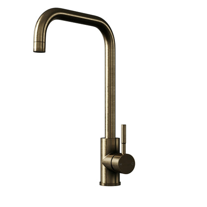[BKT1329] Modern Square Single Lever Kitchen Sink Mixer Tap - Top Fix Installation, 352 x 90 x 245mm, Chrome Finish - Cutout