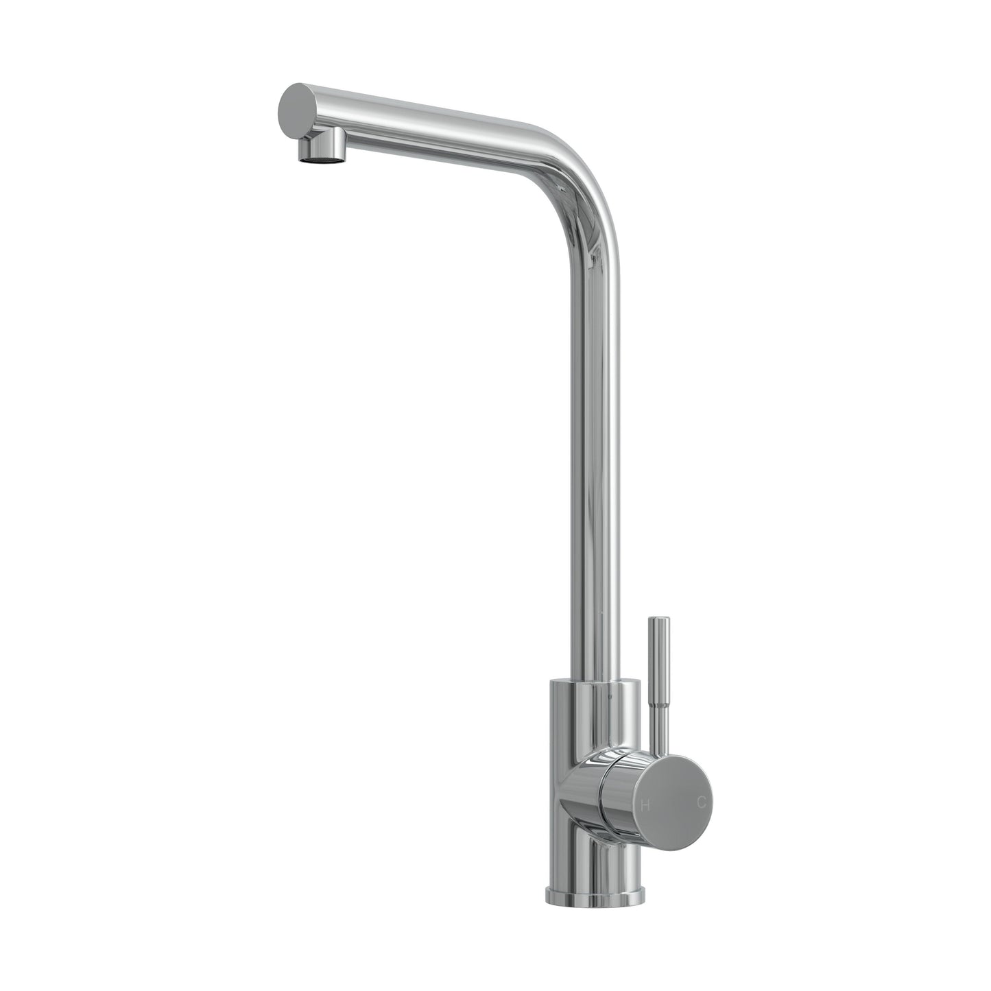 [BKT1330] Modern L-Neck Kitchen Sink Mixer Tap Single Lever, Top Fix Installation, 347 x 90 x 245 mm - Choice of Colour - Cutout