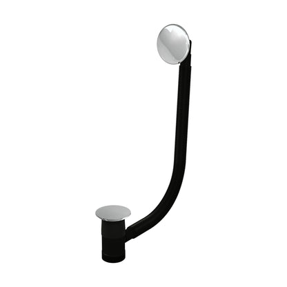 [BKT599] Modern Round Bathroom Click-Clack Bath Waste, Top Fix Installation, 98 x 70 x 550 mm - Choice of Colour - Cutout