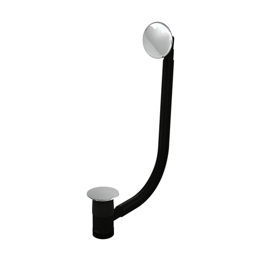 [BKT599] Modern Round Bathroom Click-Clack Bath Waste, Top Fix Installation, 98 x 70 x 550 mm - Choice of Colour - Cutout