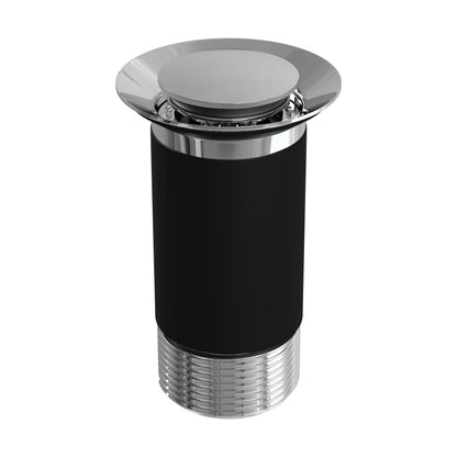 [BKT600] Modern Round Bathroom Click-Clack Unslotted Basin Waste without Overflow, Top Fix Installation, 103 x 60 x 104 mm - Choice of Colour - Cutout