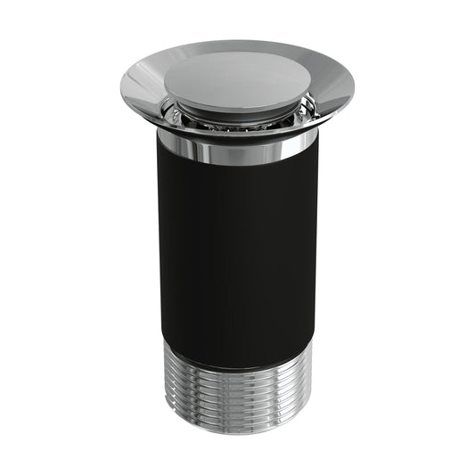 [BKT600] Modern Round Bathroom Click-Clack Unslotted Basin Waste without Overflow, Top Fix Installation, 103 x 60 x 104 mm - Choice of Colour - Cutout